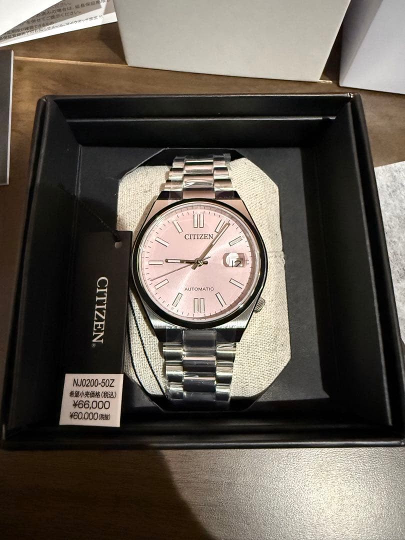 Citizen Tsuyosa 37mm NJ0200-50Z Pink Automatic Watch Used From Japan