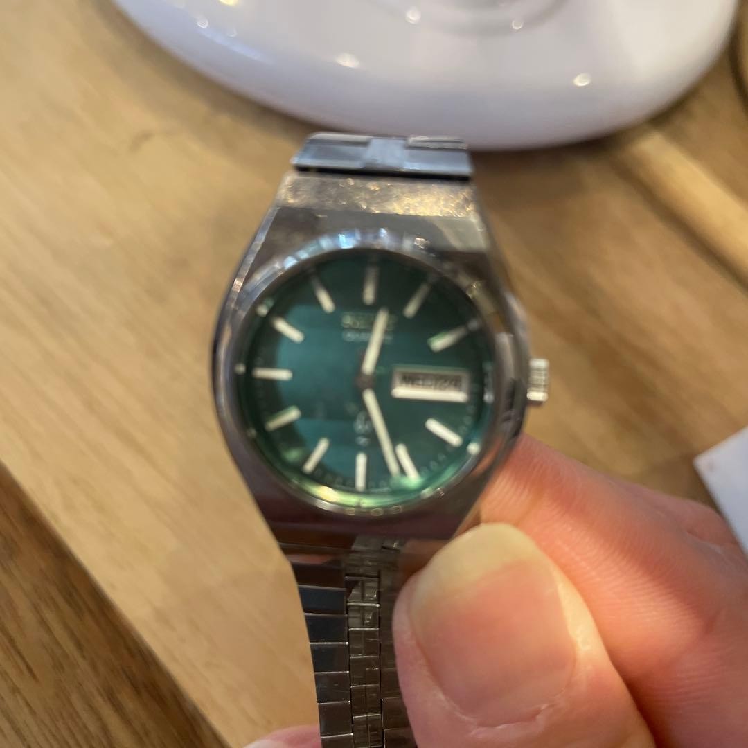 Seiko Vintage Quartz Watch 1970s Green Dial Ladies Condition Alert