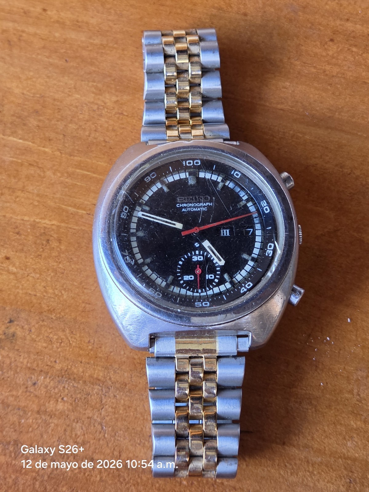Seiko Five Sports 6139-8002 Analog Automatic Men Antique 5 Sports Speedtimer Chr