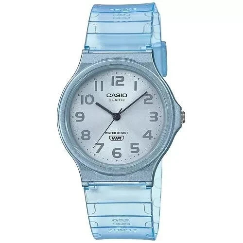 Casio Blue Water Resistant Clear Watch MQ-24S-2BEF New