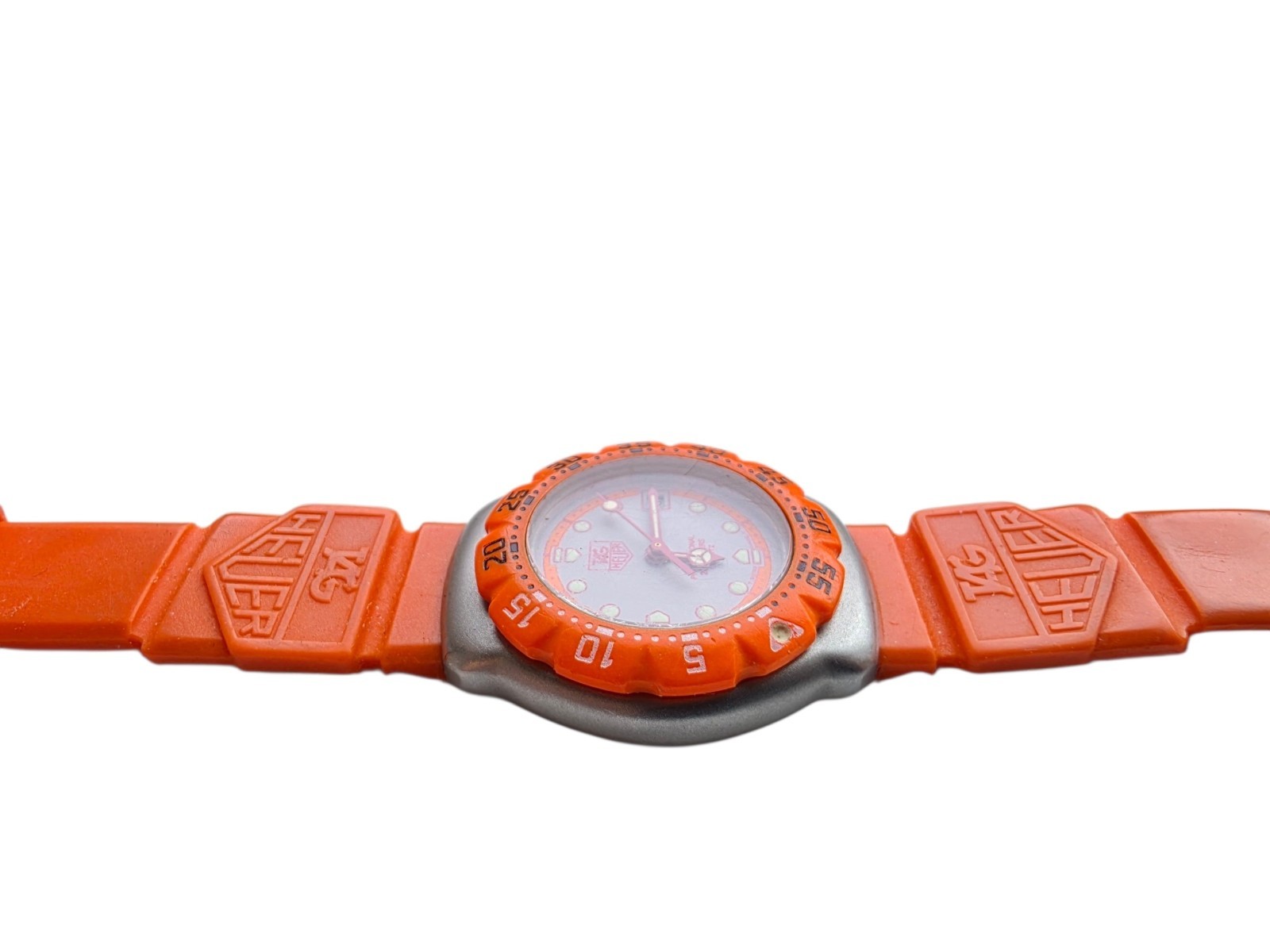 Vintage TAG HEUER Formula 1 Orange 373.508 Quartz Women’s Watch 1980s JAPAN Read