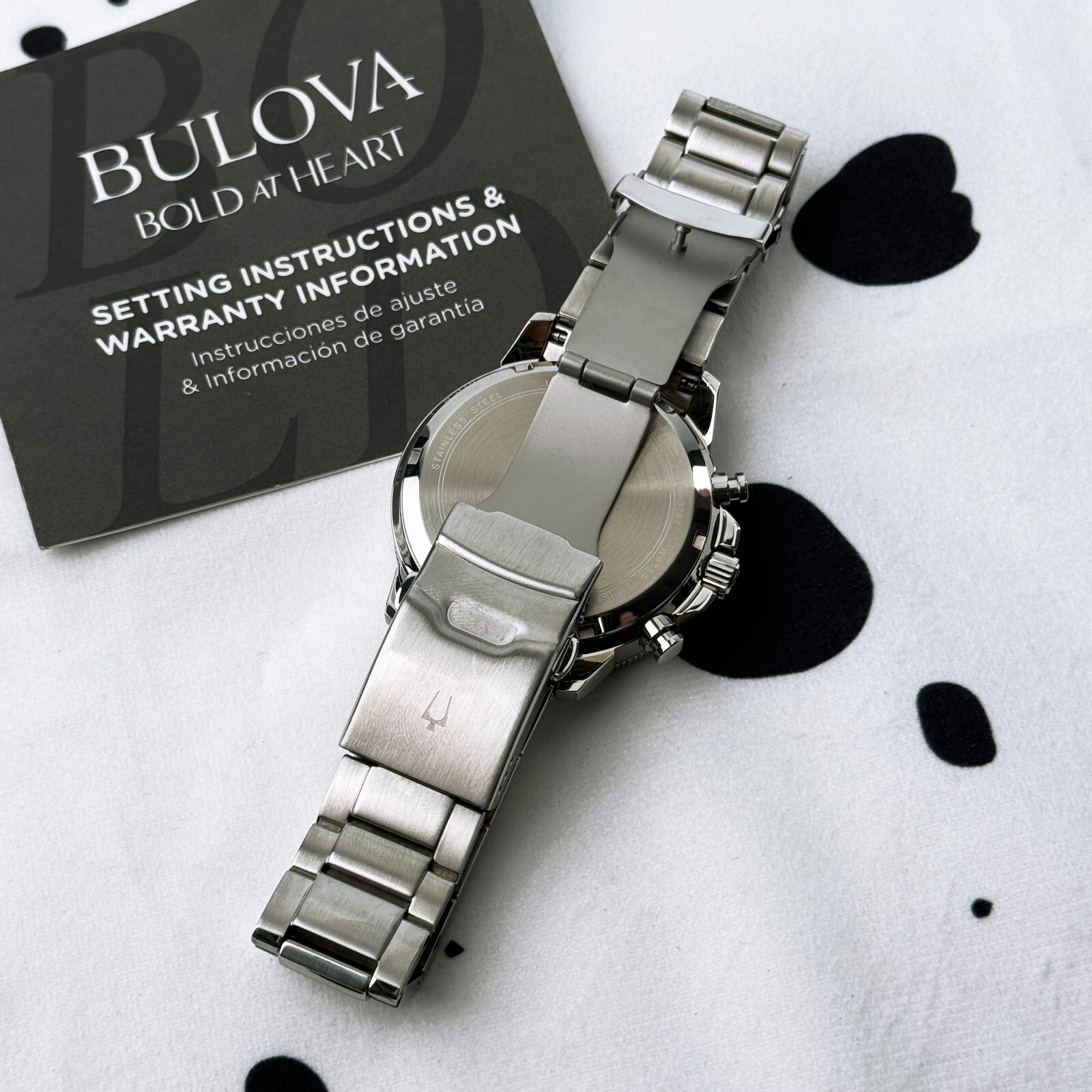 Bulova Marine Star 96B272 Stainless Steel 45mm New Black Dial Quartz Men’s Watch