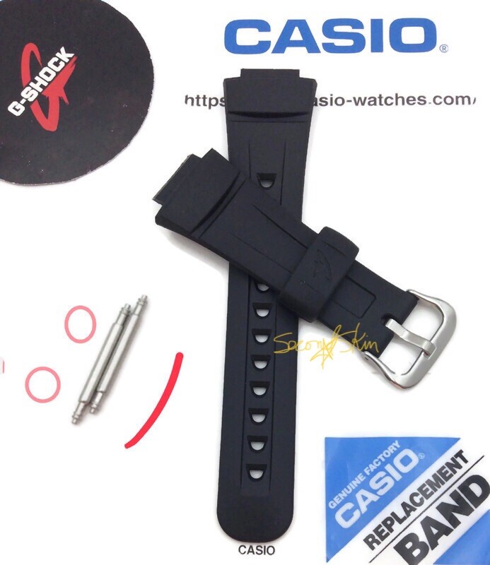 Genuine Casio Black Watch Band Strap G-Shock G-290-1 G-290BT G-290C G-290F+Pins