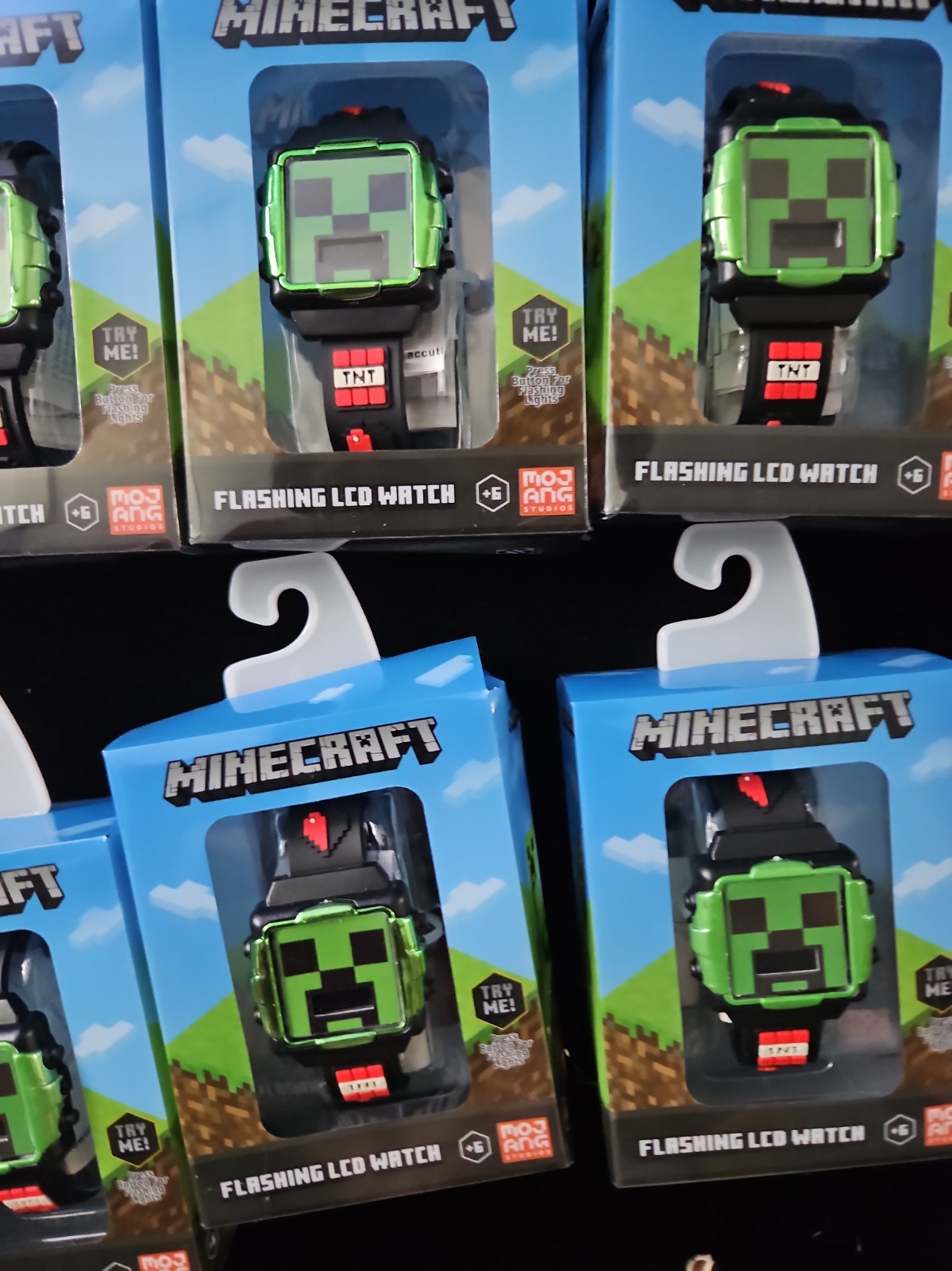Mojang MINECRAFT Flashing LED Watch Lot of 12. Brand New With tags