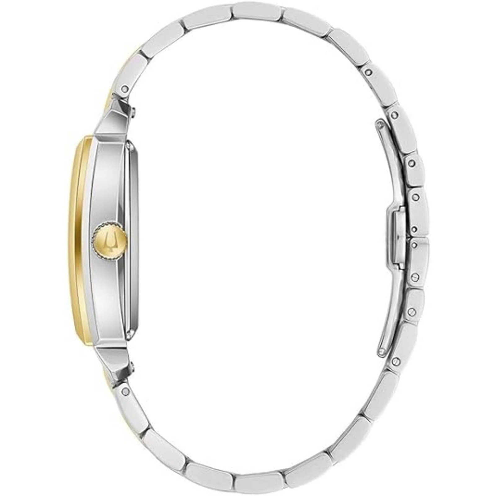 Bulova Unisex Watch Sutton Open Heart Silver Tone Dial Steel Bracelet 98A308