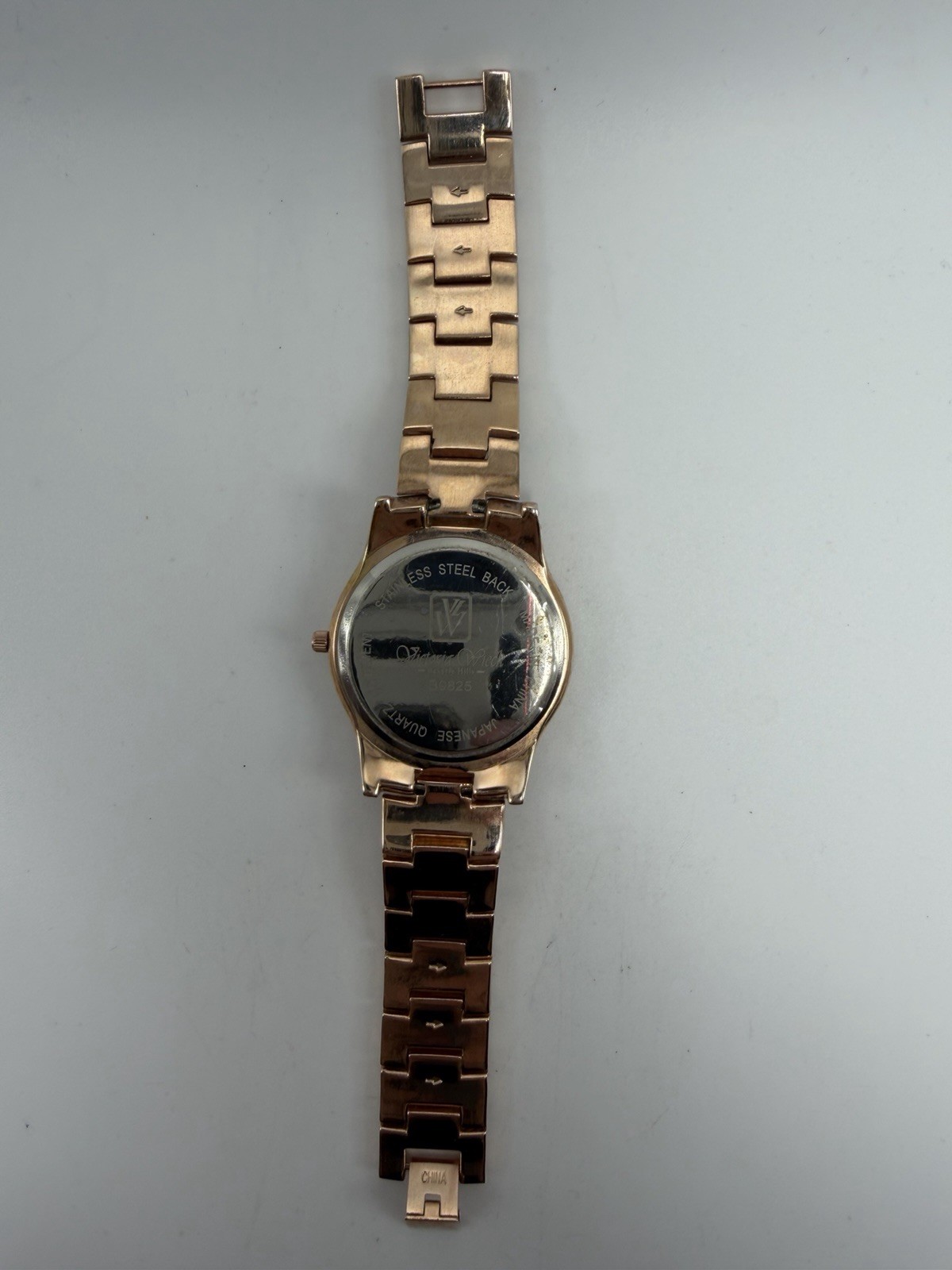 Victoria Wieck B9825 Rose Gold New Battery Ladies Pave Watch 38MM 6.5″