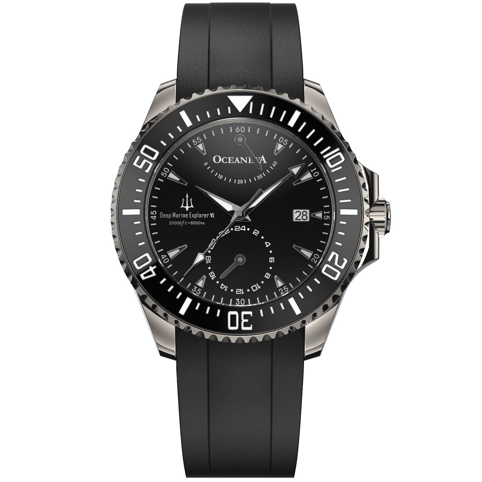 Oceaneva Power Reserve 6000m Grade 5 Titanium Automatic Black