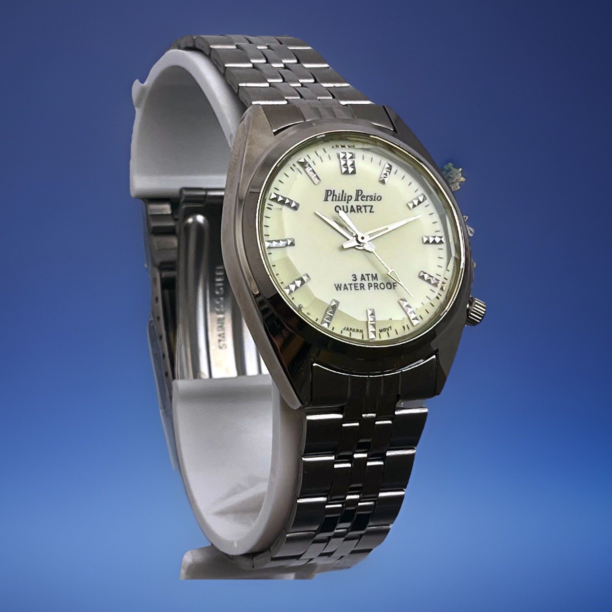 PHILIP PERSIO B3AAB0034 GLOWS IN THE DARK DIAL SCREW BACK CASE 30M UNISEX WATCH