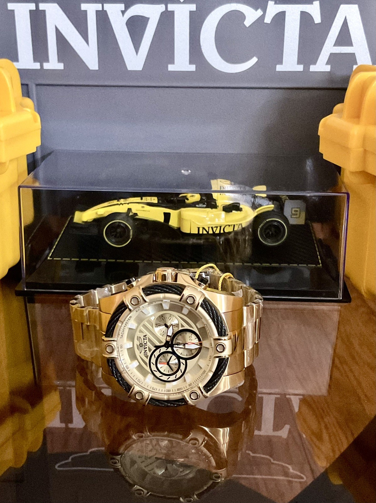 Invicta Bolt Ace Men’s Watch – 52mm (PF9238) Gold (25515)