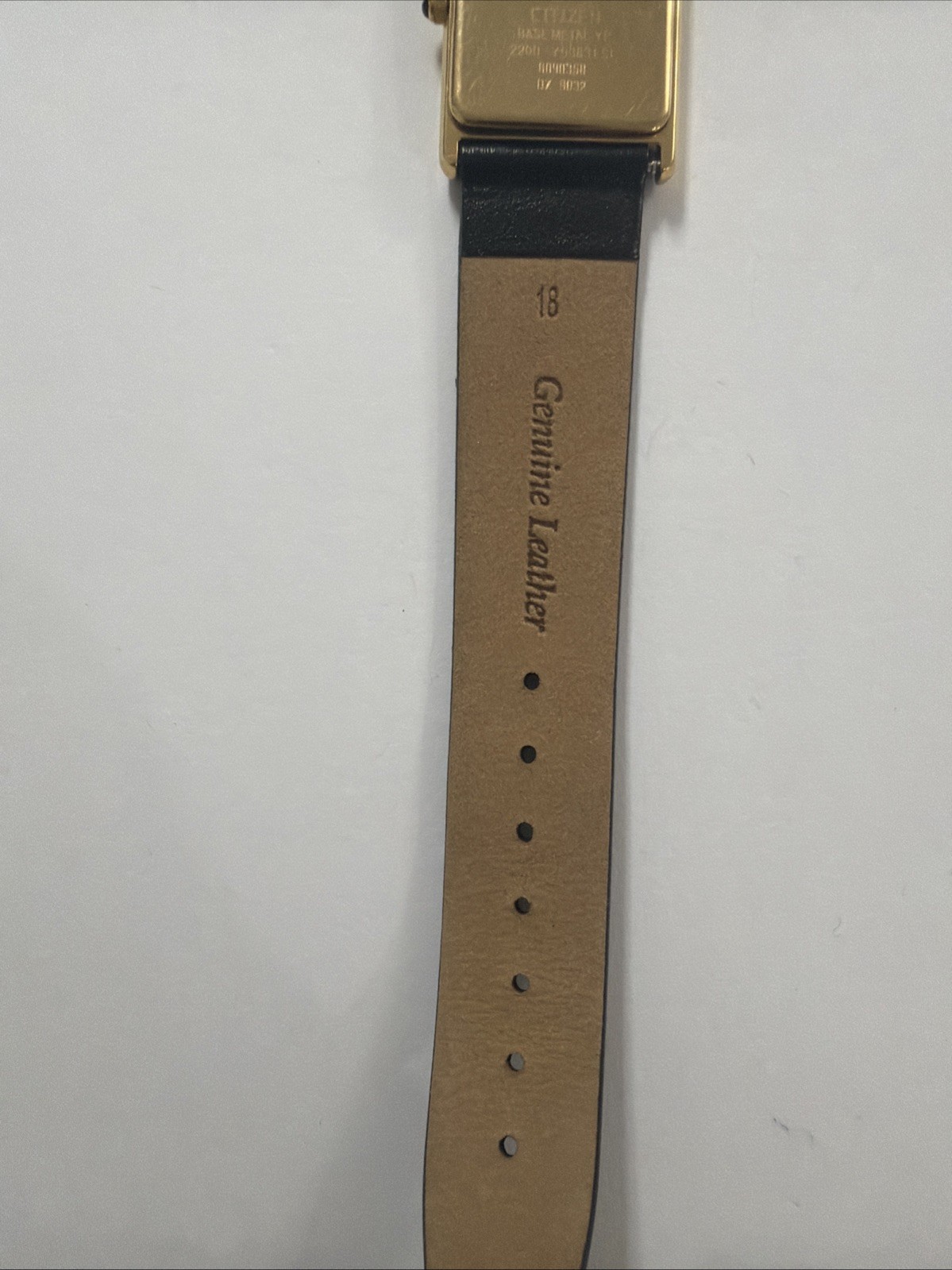 Citizen Noblia Watch Women 18mm Black Dial Gold Tone Rectangle 2200-Y53831 SL—(T