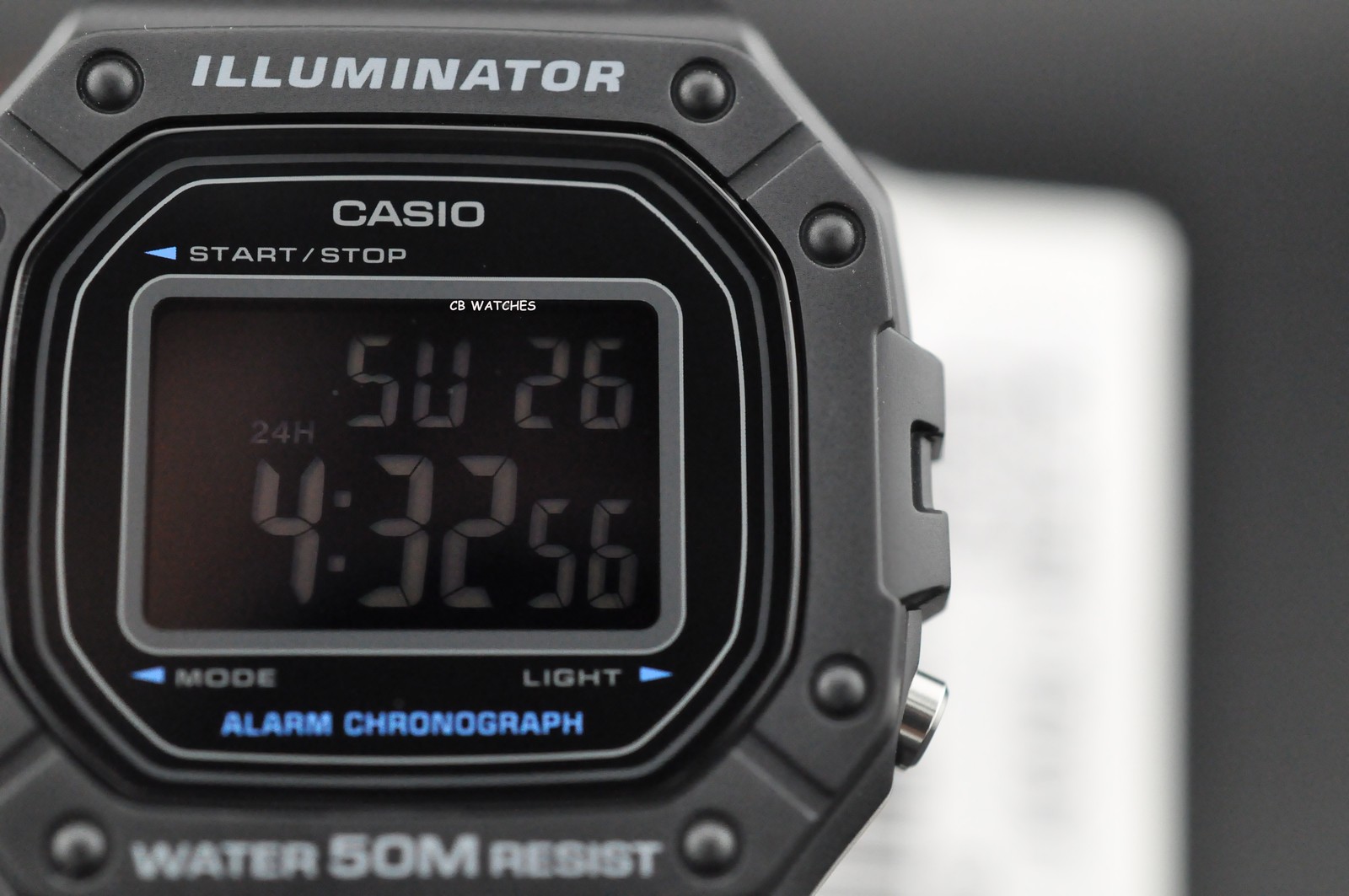 Casio Men’s Classic Quartz Stainless Steel and Resin Watch W-218H-1BV W218H-1B