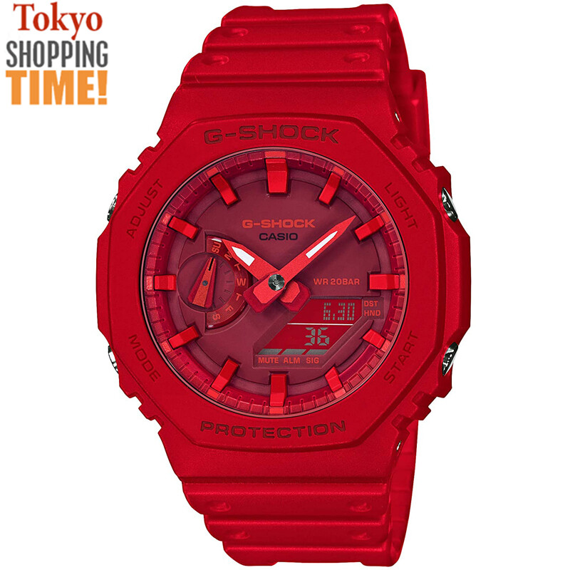Casio G-Shock GA-2100-4AJF Total RED Carbon Core Analog Digital Chrono Men Watch