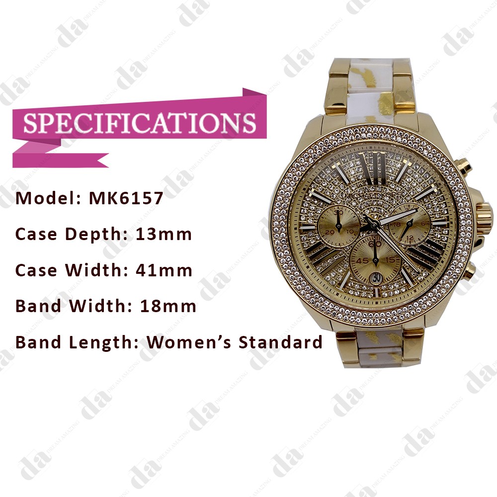 Michael Kors MK6157 Wren Gold Tone Crystal Chronograph Quartz Ladies Watch
