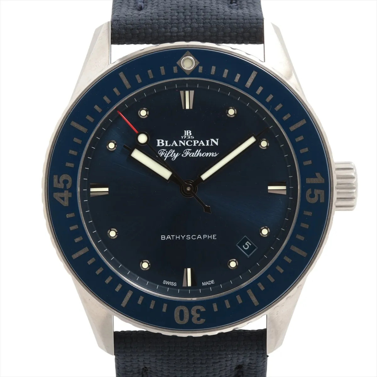 Blancpain Fifty Fathoms Bachiskahl 5100-1140-O52A SS SS x Nylon x Rubber AT blue