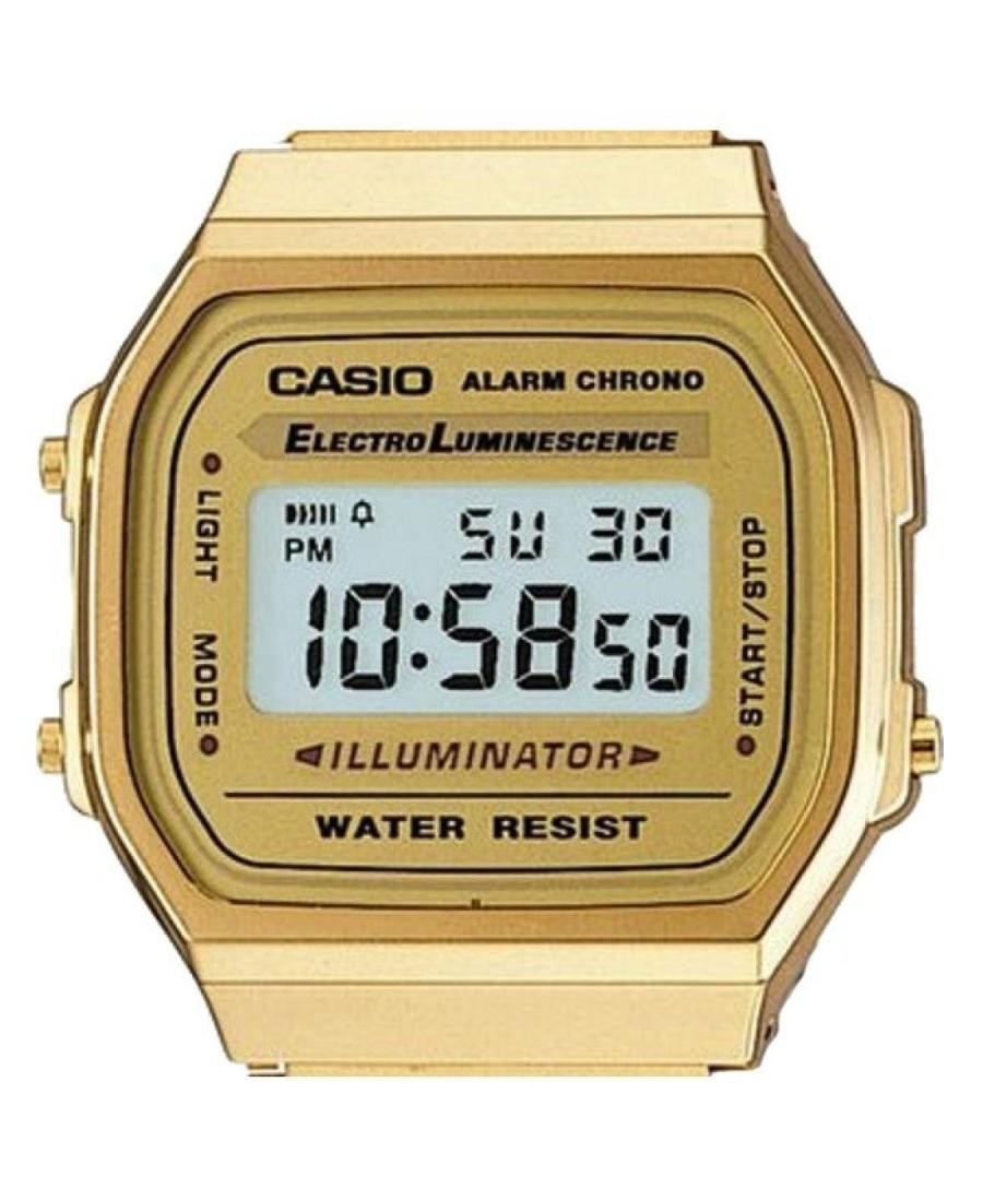 CASIO Men Digital Quartz Casual Watch Classic Dress Gold color Dial Waterproof R