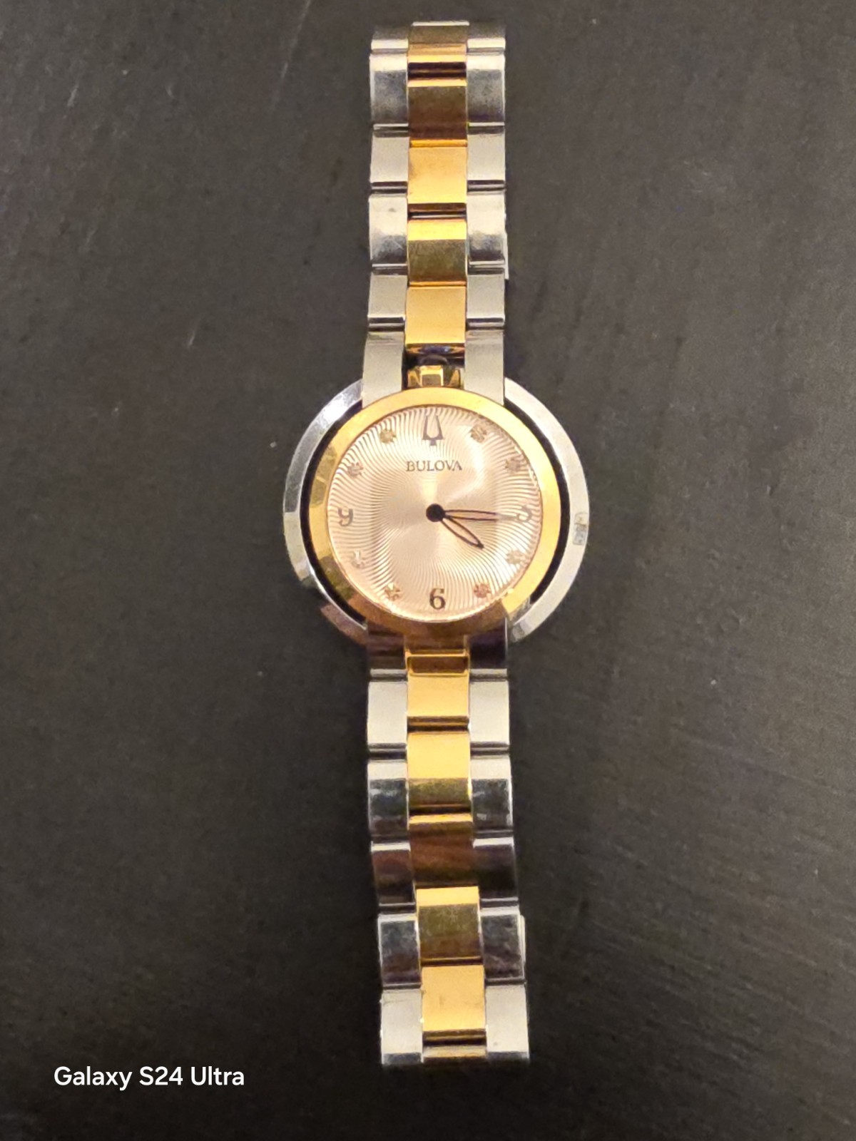 Bulova Rubaiyat Diamond Quartz Two Tone Stainless Steel Ladies Watch 98R246