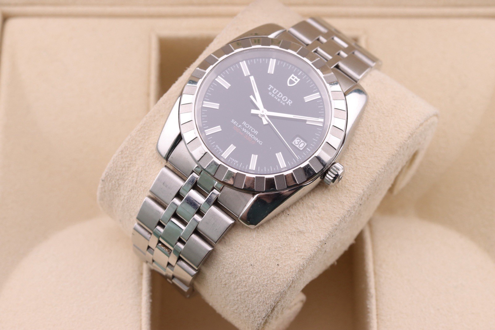 TUDOR Classic Date | ref. M21010 | 38mm Stainless Steel Watch with Card