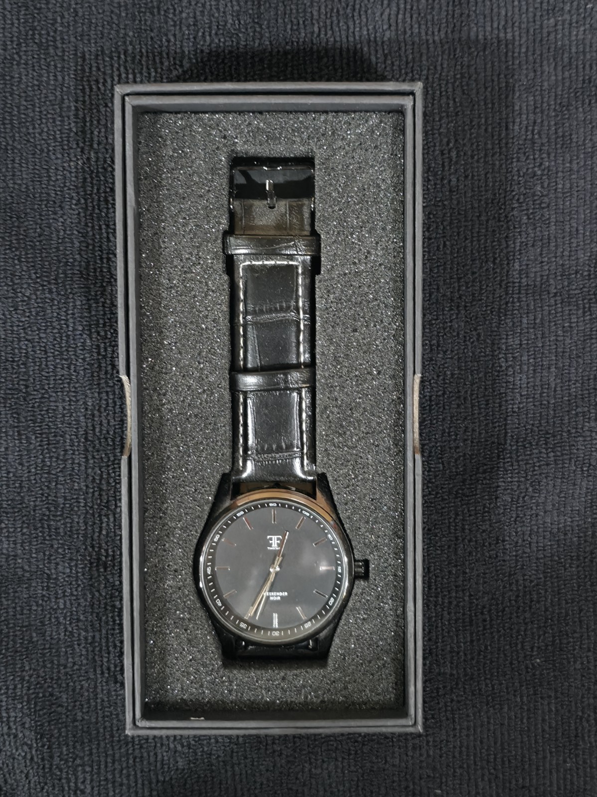 Timecraft Weekender Nior Premium Watch 41mm Black Dial Black Leather Strap