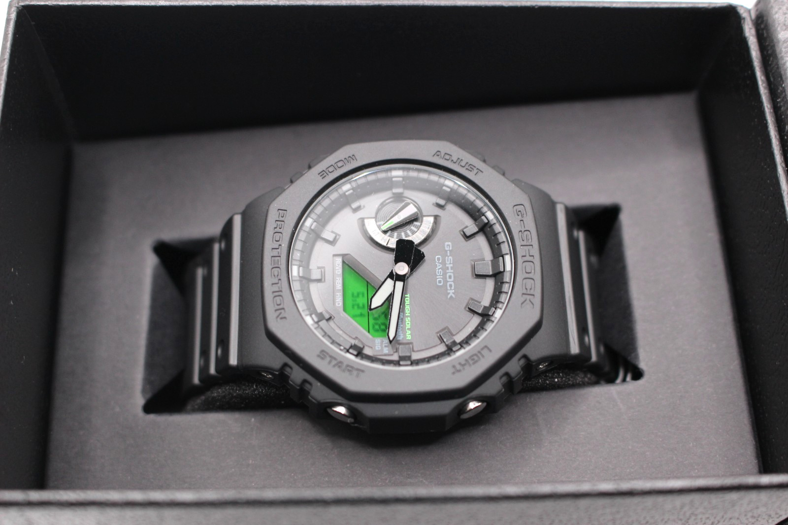CASIO G-SHOCK GA-B2100BEG-1AJF BLACK AND ELECTRO GREEN Series Resin Men Watch
