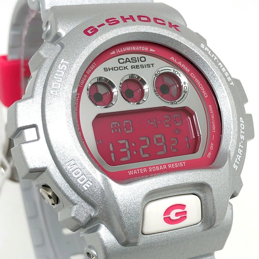 G SHOCK DW 6900CB 8 Crazy Colors Silver x Pink Mirror Dial Inverted Released in