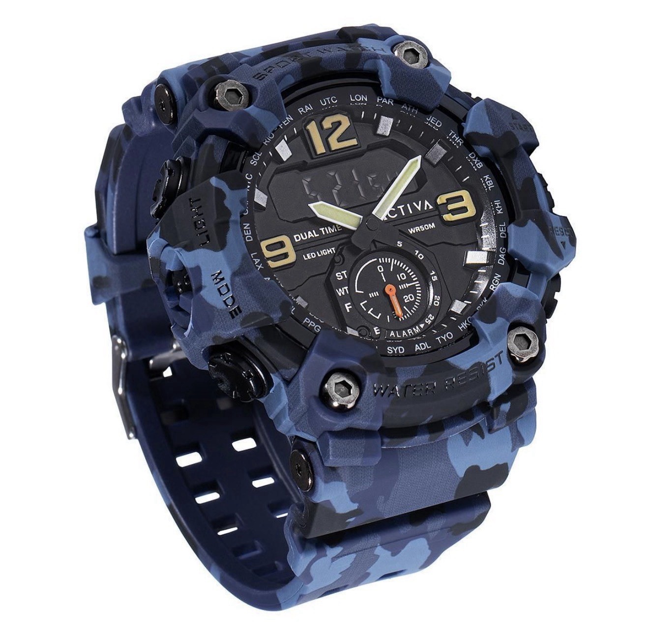 Activa BlackOps Digital Men’s Watch 56mm Camouflage Blue ACW1637-003