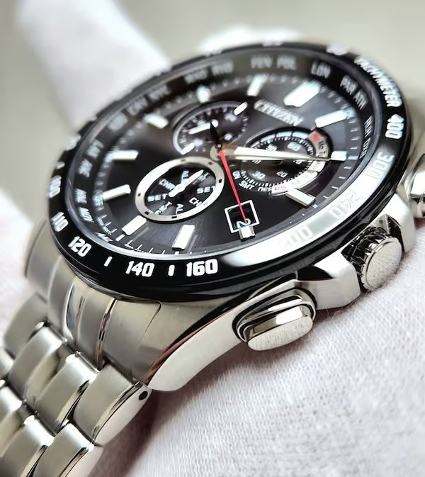 Citizen Eco-Drive Collection World Time Stainless Steel Men’s Watch CB5874-90E