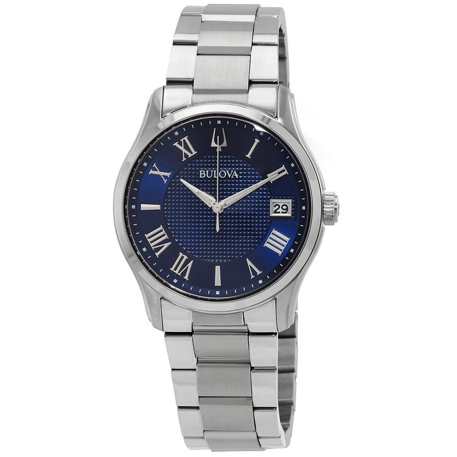 Bulova Men’s Wilton Classic Quartz Blue Dial Watch – 96B386 NEW