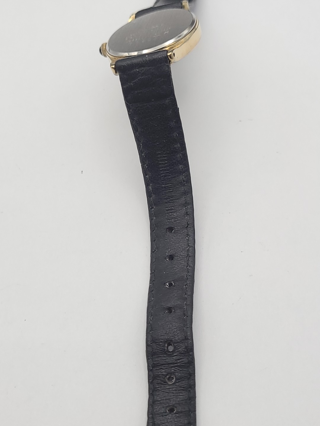 Vintage Pulsar Watch Women Gold Tone Date V248-0010 Leather Band New Battery