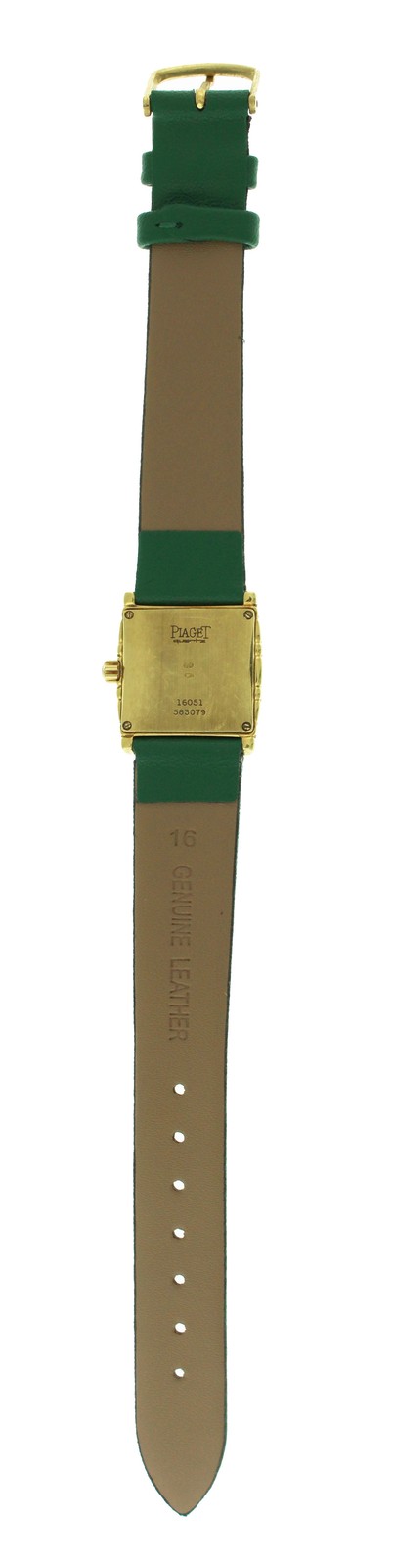 Piaget Tanagra 16051 21.5mm 18k Gold Lapis Dial Watch