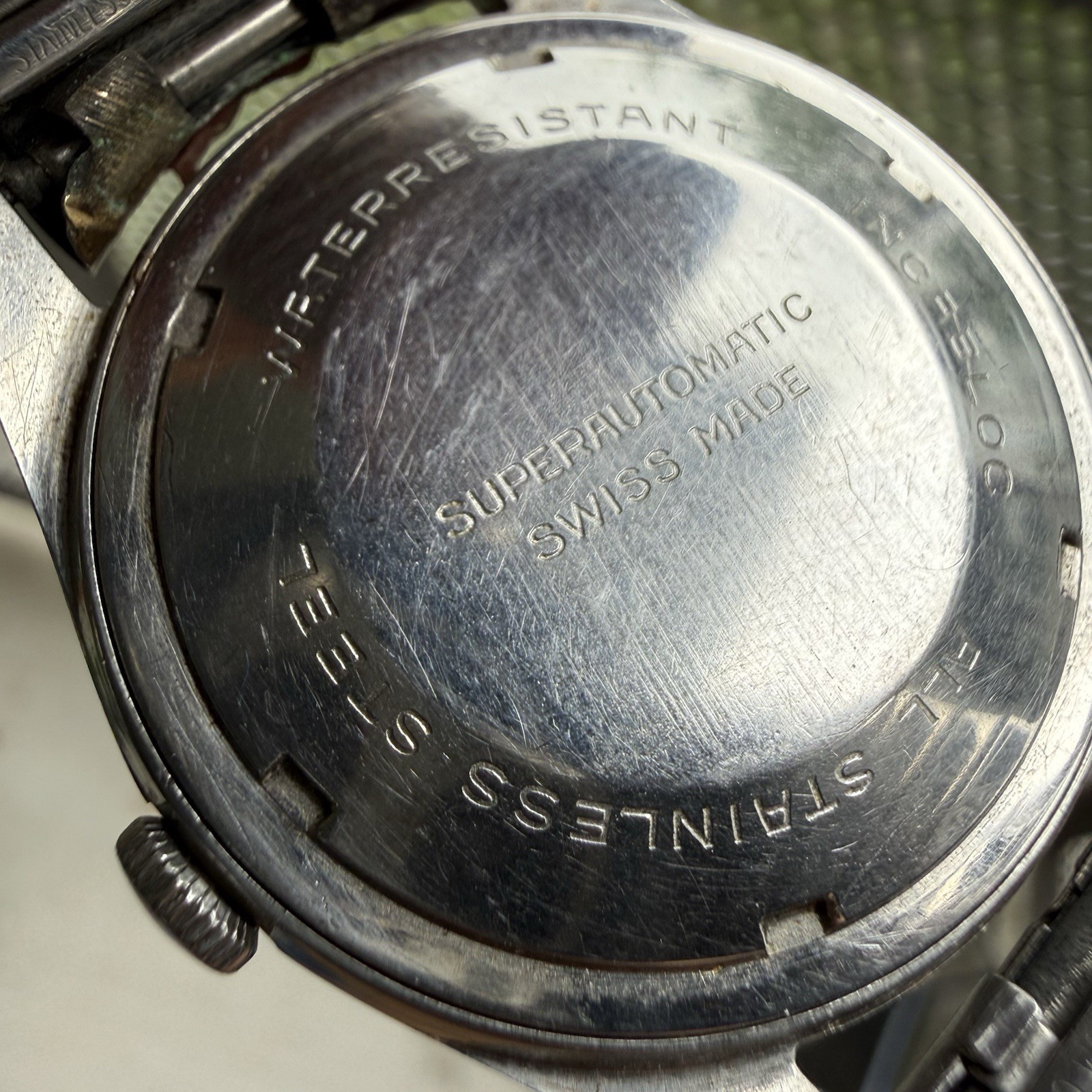 Vintage Lord Sanford Super Automatic Linen Dial Mechanical Men’s Watch Steel