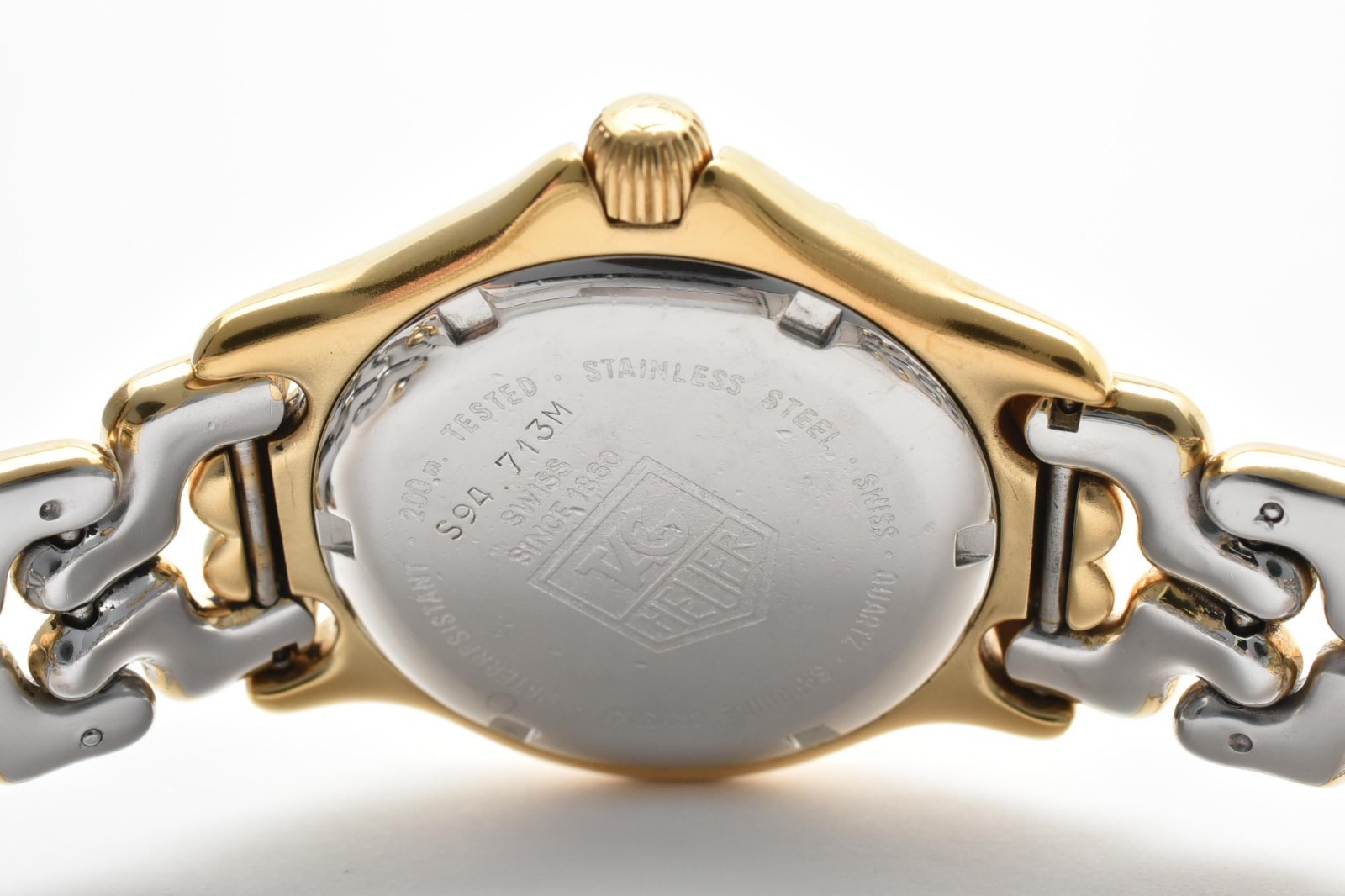 Vintage TAG Heuer Sel S94.713M Pro 200m Gold 34mm Quartz Boys Mens Watch [Exc+5]