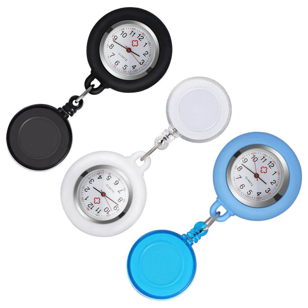 3PCS Watch Nurse Hanging Watch Nurse Watches for Women Watch with Second Hand