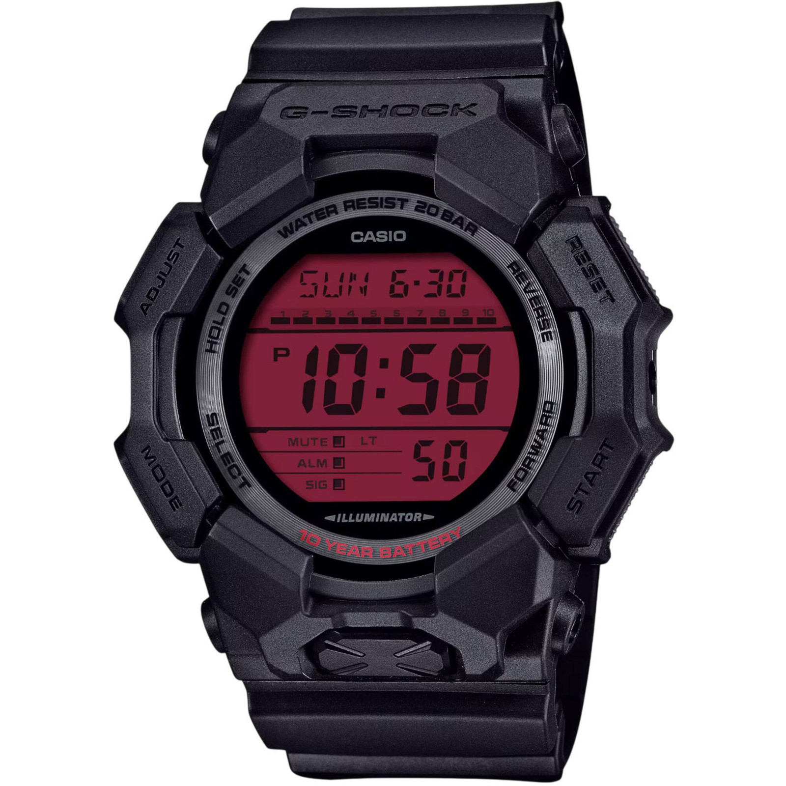 Casio Men’s Watch G-Shock Red Digital Dial Bio-Based Resin Strap GD-010BBR-1CR