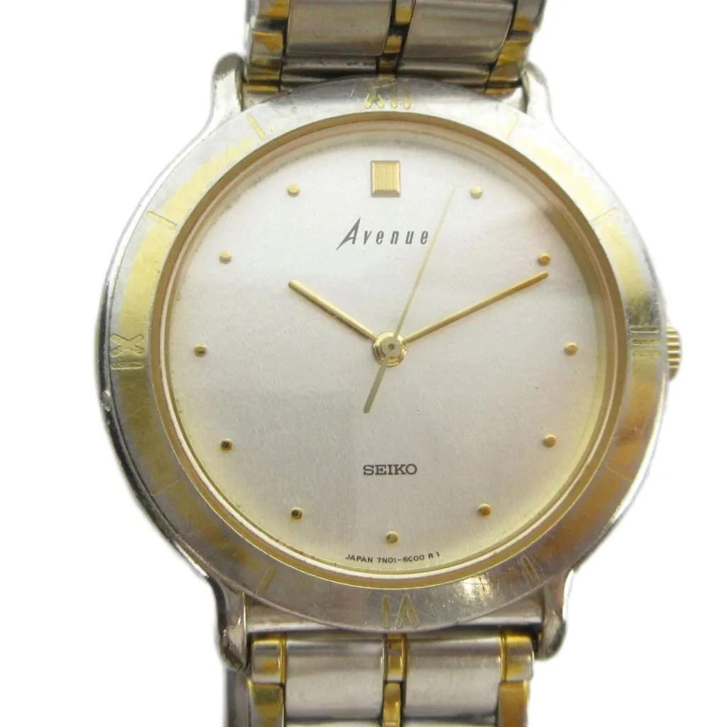 Seiko SEIKO Avenue 7N01-6B70 Quartz Watch with Logo, Silver Color ■GY18 /MQ