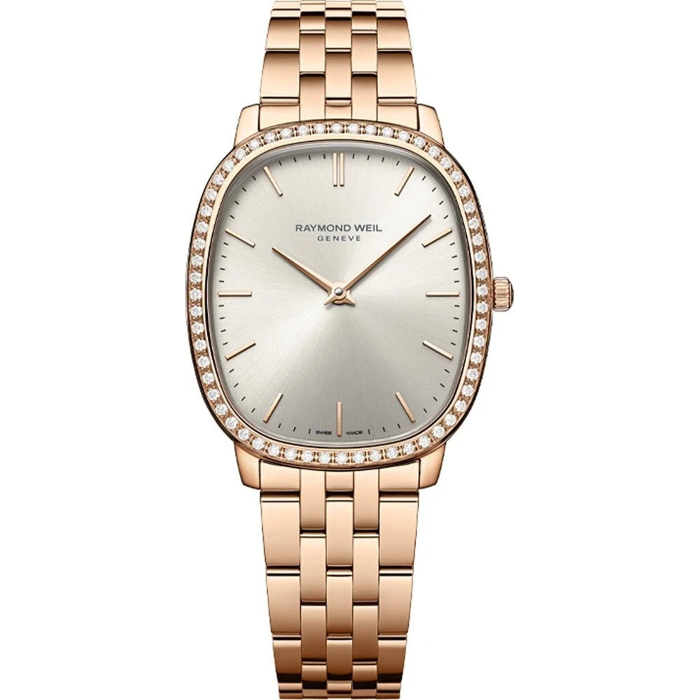 Raymond Weil Rose Gold Womens Analogue Diamonds Watch Toccata 5280-P5S-64001