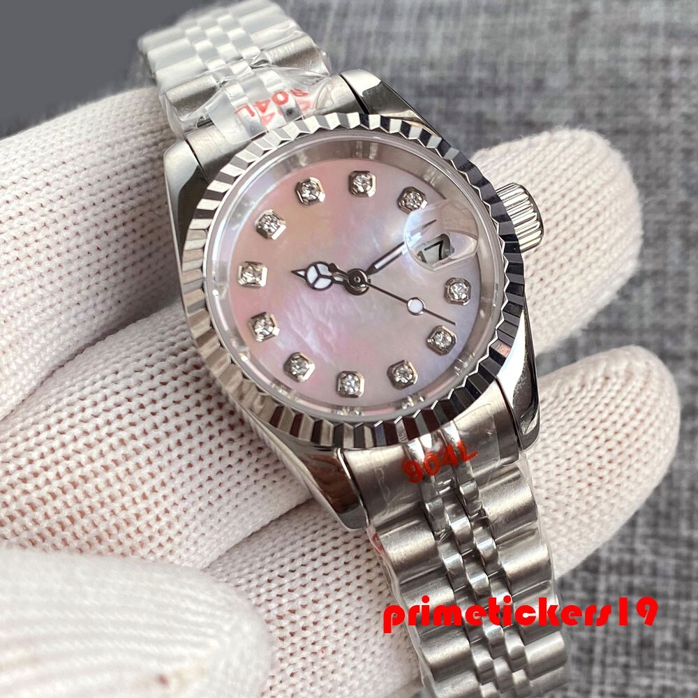 BLIGER 26mm Lady’s Wristwatch Shell Dial NH05 Automatic Watch for Women Sapphire