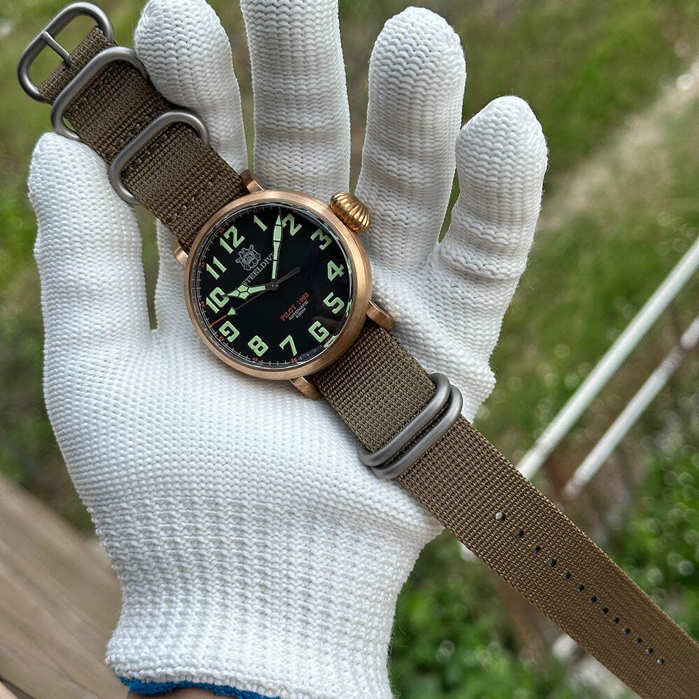 STEELDIVE SD1903S — C3 Green 46.5MM Bronze Case 200M NH35 Men’s Dive Watch