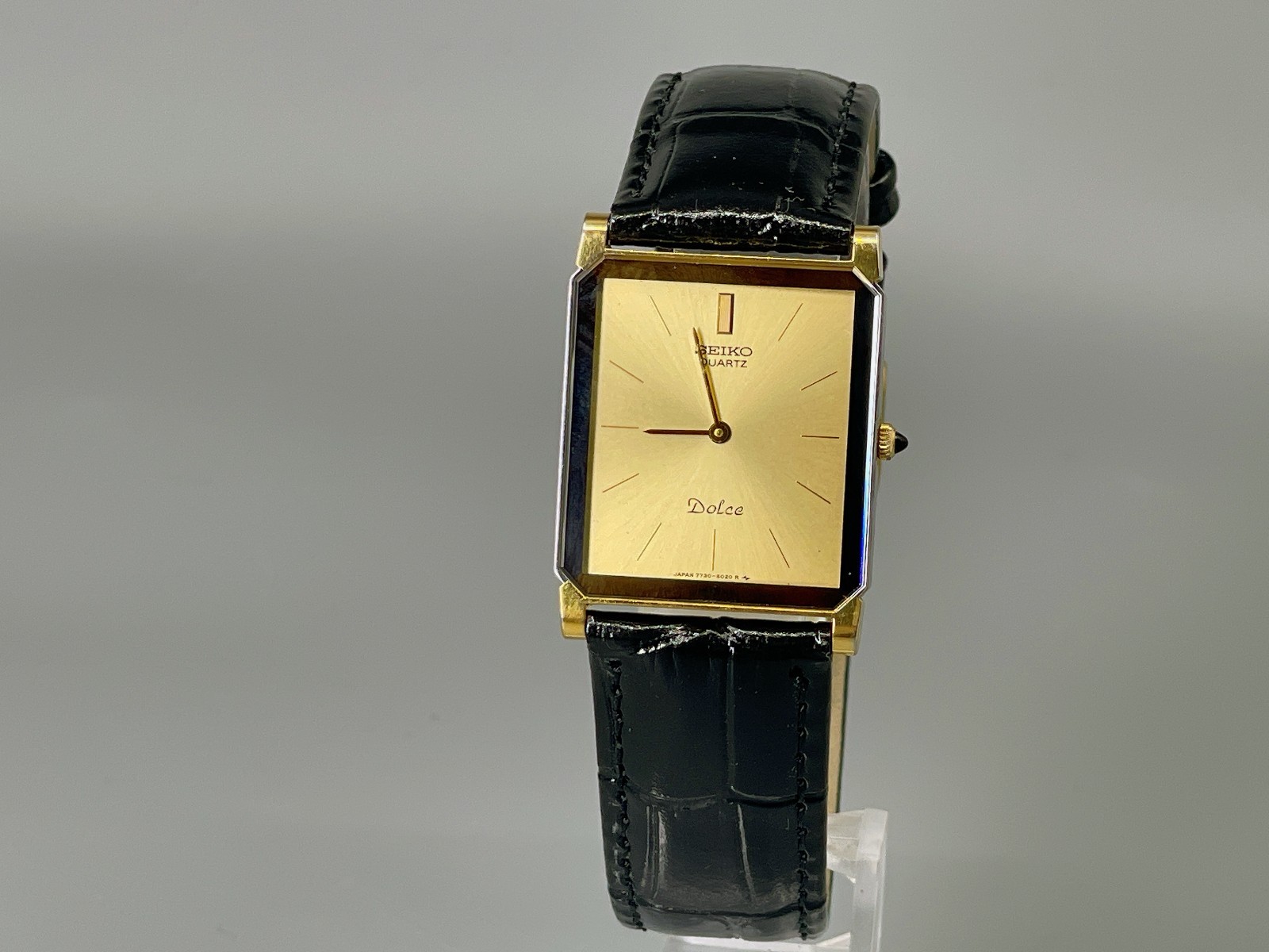 Seiko Dolce 7730-5020 US Stock Two-Tone Vintage 1987 Gold Quartz Mens Watch