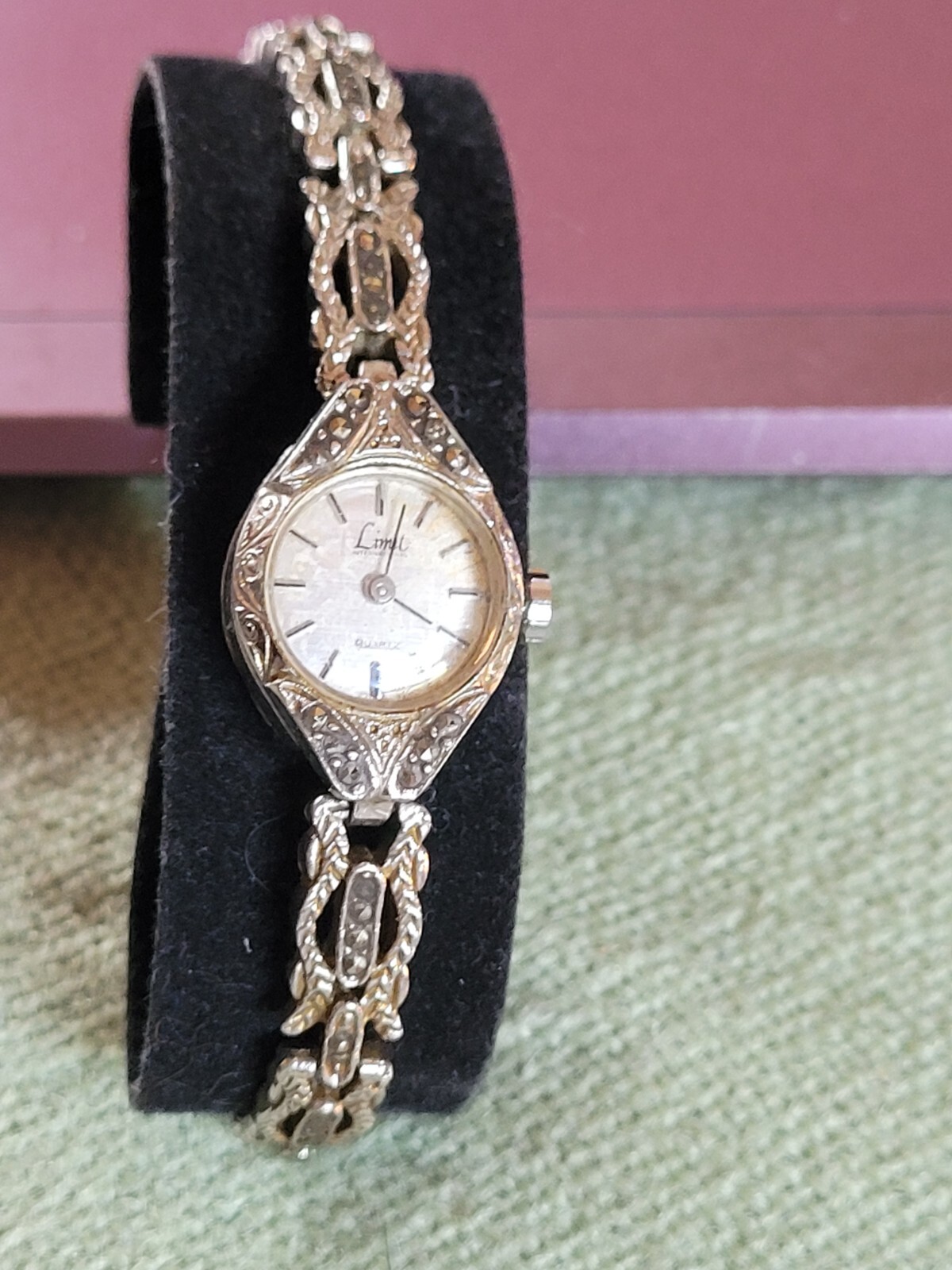 VTG 50 s/60 s.( Limit )Marcasite Cocktail Watch.Used NONE WORKING
