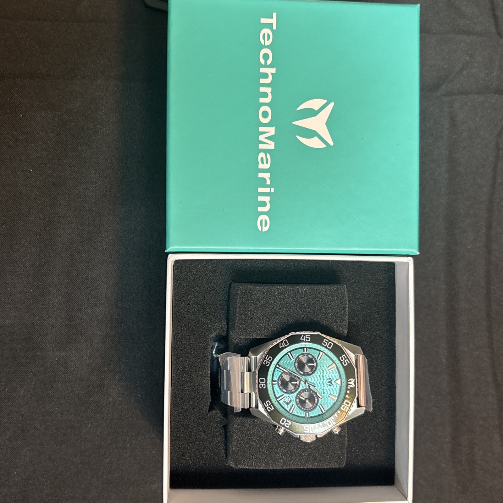 TechnoMarine Mare Vivo TM-225081 Men’s 44mm Blue Dial Steel Chronograph Watch