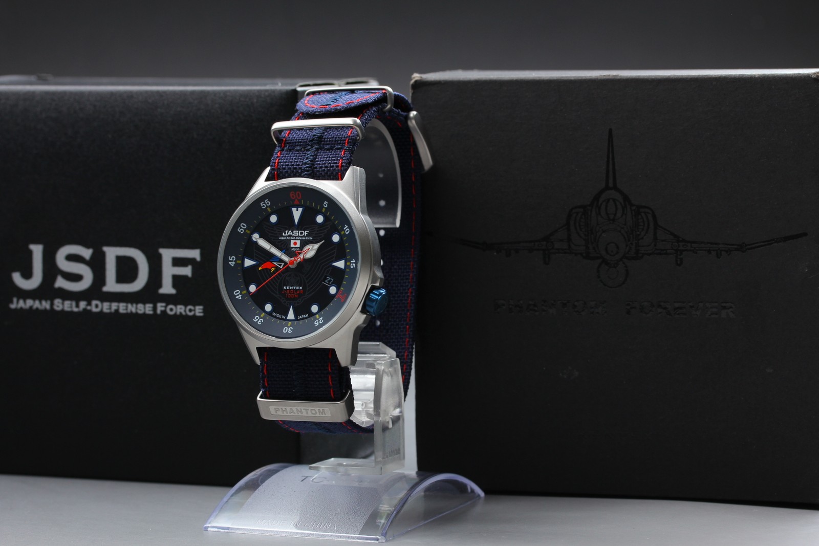 Limited 302 [MINT w/Box] Kentex F Phantom F-4 JASDF S715M-12 Solar Men’s Watch