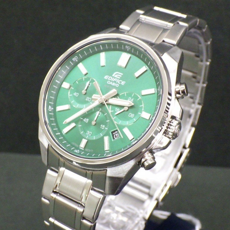 Brand New CASIO Edifice EFV 650DJ 3AJF Green Quartz Chronograph Men’s Watch