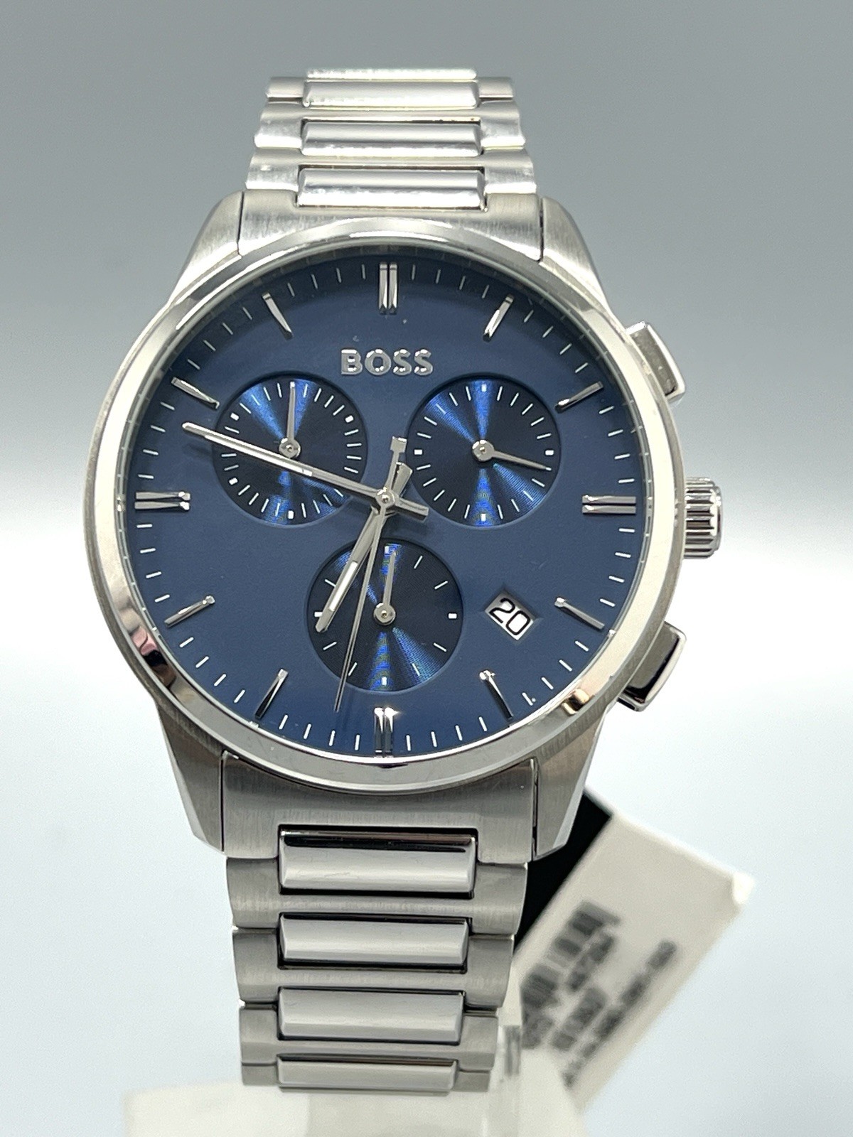 Hugo Boss Dapper Chrono Blue Dial Men’s Watch| HB1513927 Stainless Chrome Bezel