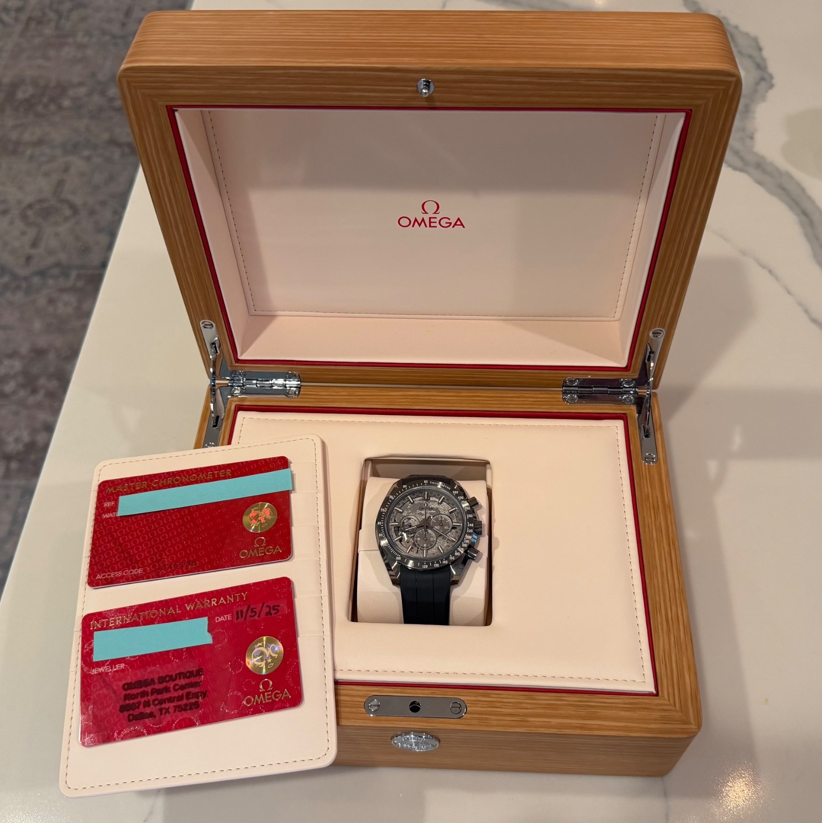 Omega Dark Side Of The Moon Speedmaster Grey Skeleton 310.92.44.50.06.002 NEW