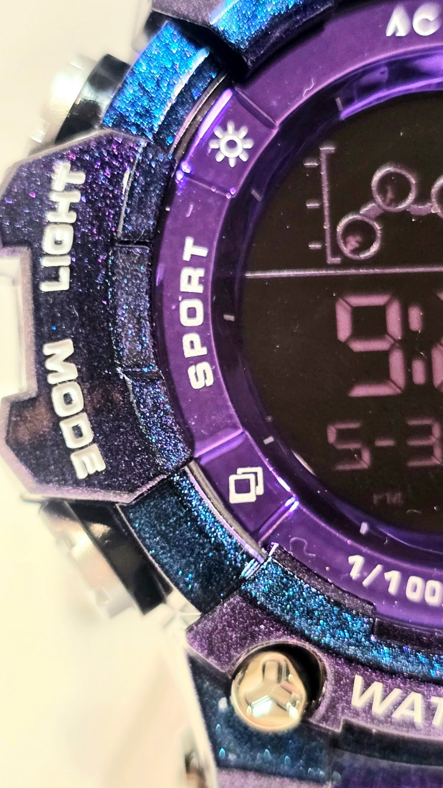 Activa Sport Digital Quartz Chronograph Blue/Purple Resin 30M w/Box