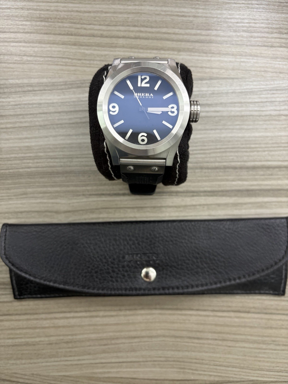 Brera Orologi Eterno Solotempo – Black Dial (45mm) – W/ Travel Pouch