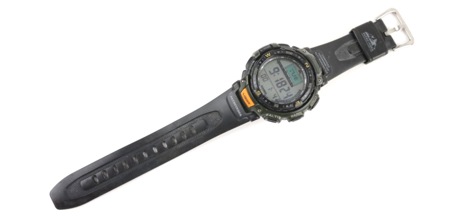 Casio Pathfinder PAG-40 Watch Men 53mm Digital Black Triple Sensor Fresh Battery