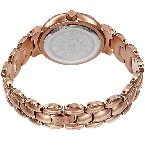 Burgi BUR084RG Swiss Quartz MOP Diamond Dial Crystal Bezel Rosetone Womens Watch