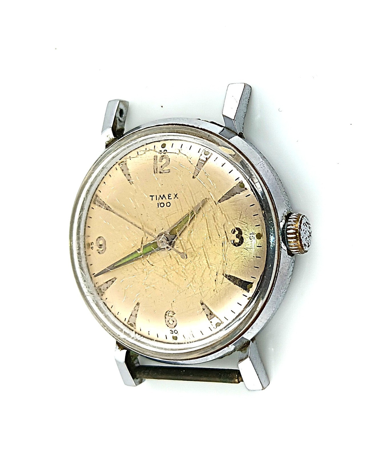 LOT of Vintage CLINTON Gold Tone Wind-up Analog Men’s & 2 TIMEX Watch. PARTS