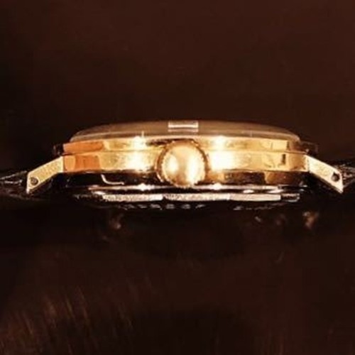 Vulcain Calendate Automatic Gold Dial Day Date 35mm Vintage Watch Working